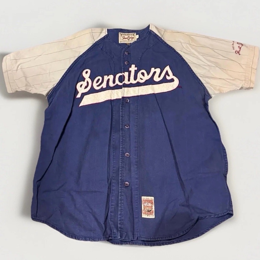 Vintage Washington Senators 1924 Baseball Jersey Mirage First String XL